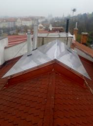 Zastřešení světlíků - Šlikova 6