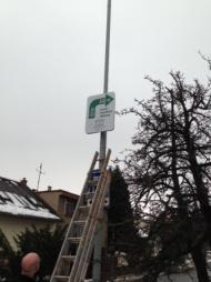 Evropská - bannery na lampách