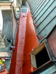 ČS Turnov - atypická oprava žlabů