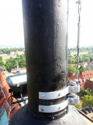 Oprava vlajkových stožárů - Loretánské nám., Praha 1