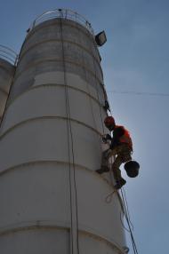 Nátěr betonárny Cemex Lovosice
