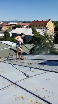 Antikorozní nátěr plechové střechy - Turnov