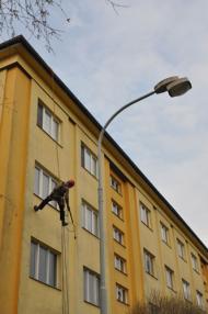 Mytí fasády tlakovou vodou