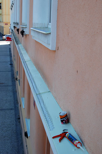 Systémy proti znečišťování fasády ptactvem